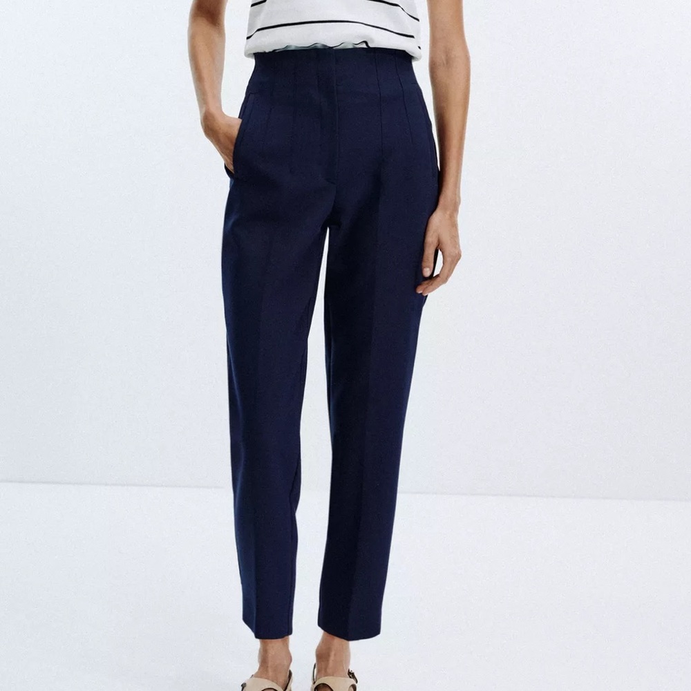 Zara High Waisted Women's Pants Grey S